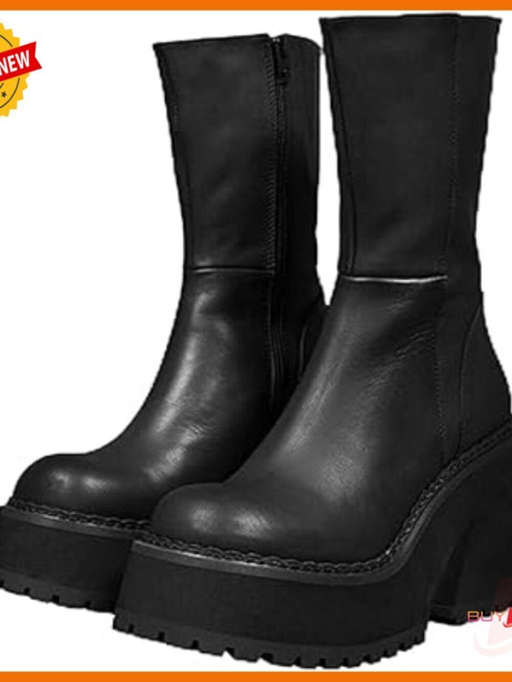 Women's Chunky Heel Platform Ankle Boots Combat Booties Punk Style